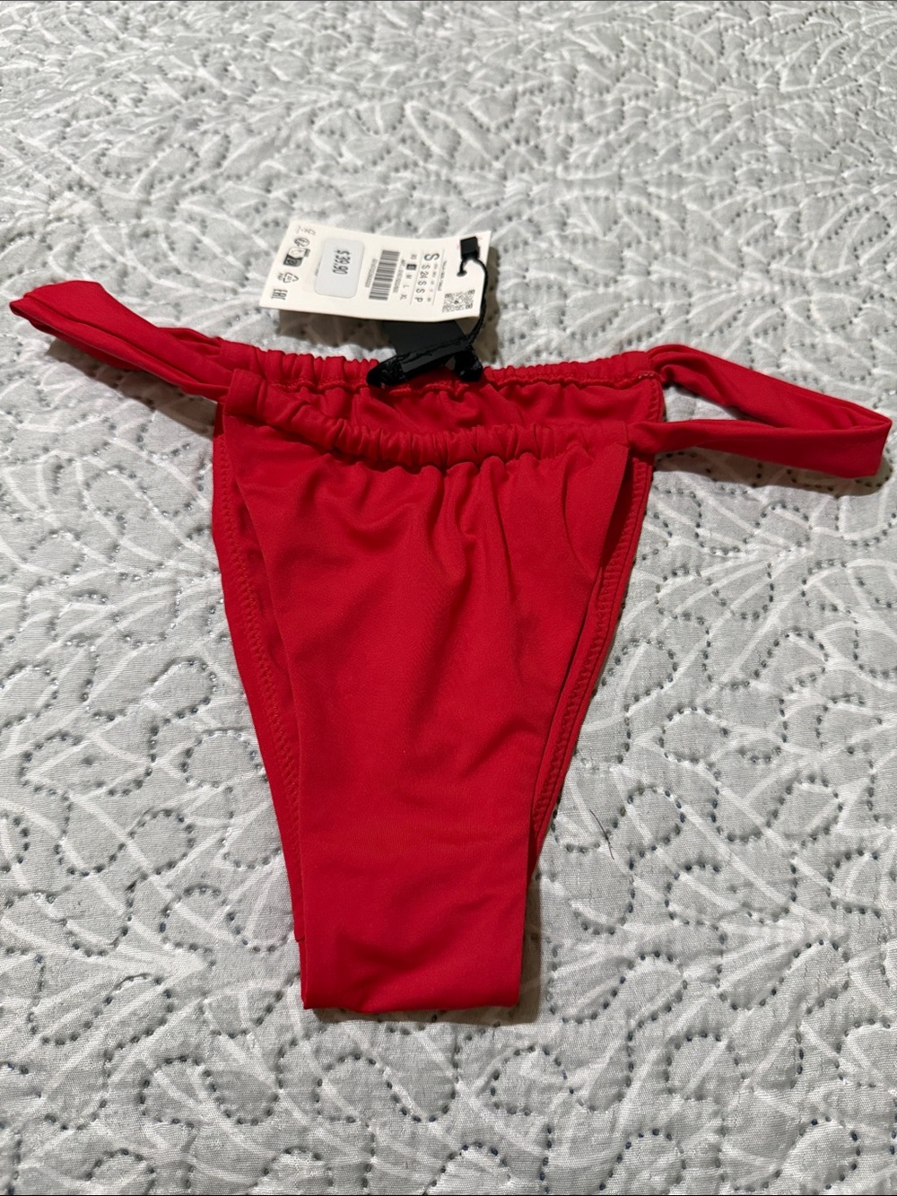 Zara Red Women's Swim Bikini Bottom